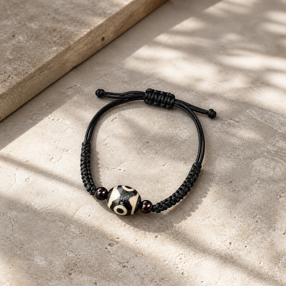 Tibetan Dzi bracelet lifestyle scene