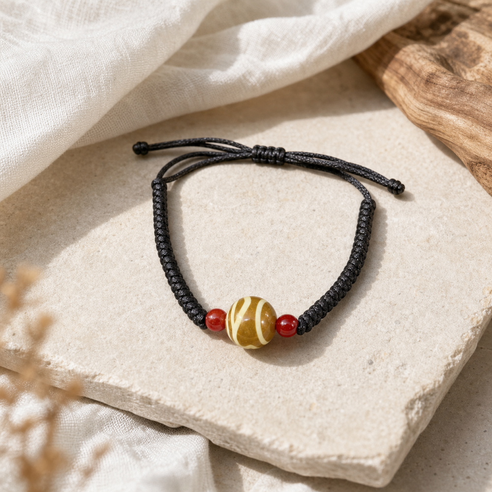 SutraSpark Tibetan Dzi bracelet