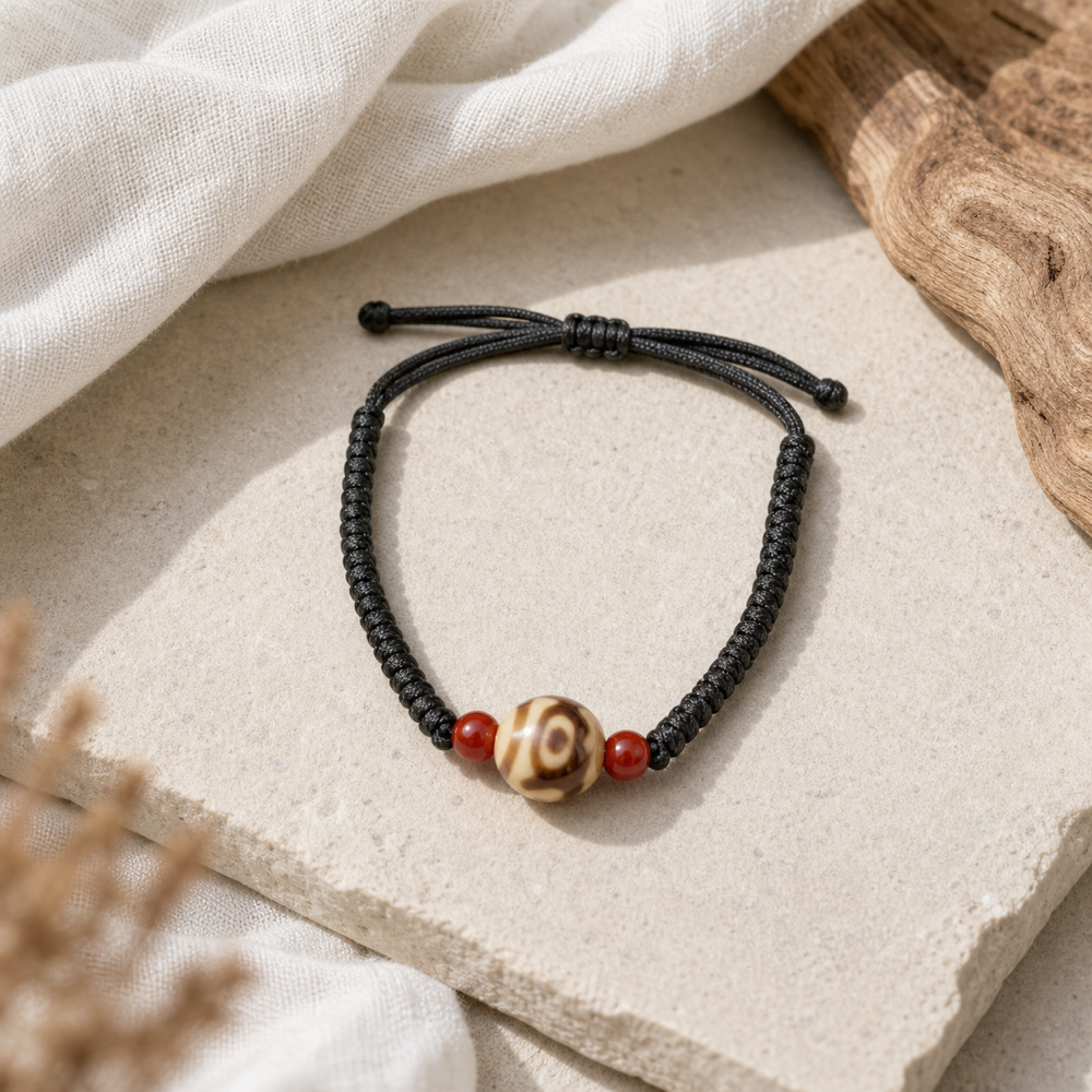 SutraSpark Tibetan Dzi bracelet