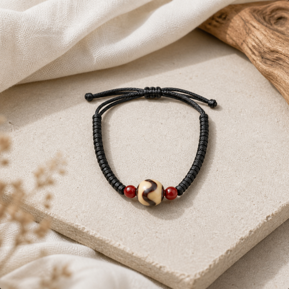 SutraSpark Tibetan Dzi bracelet