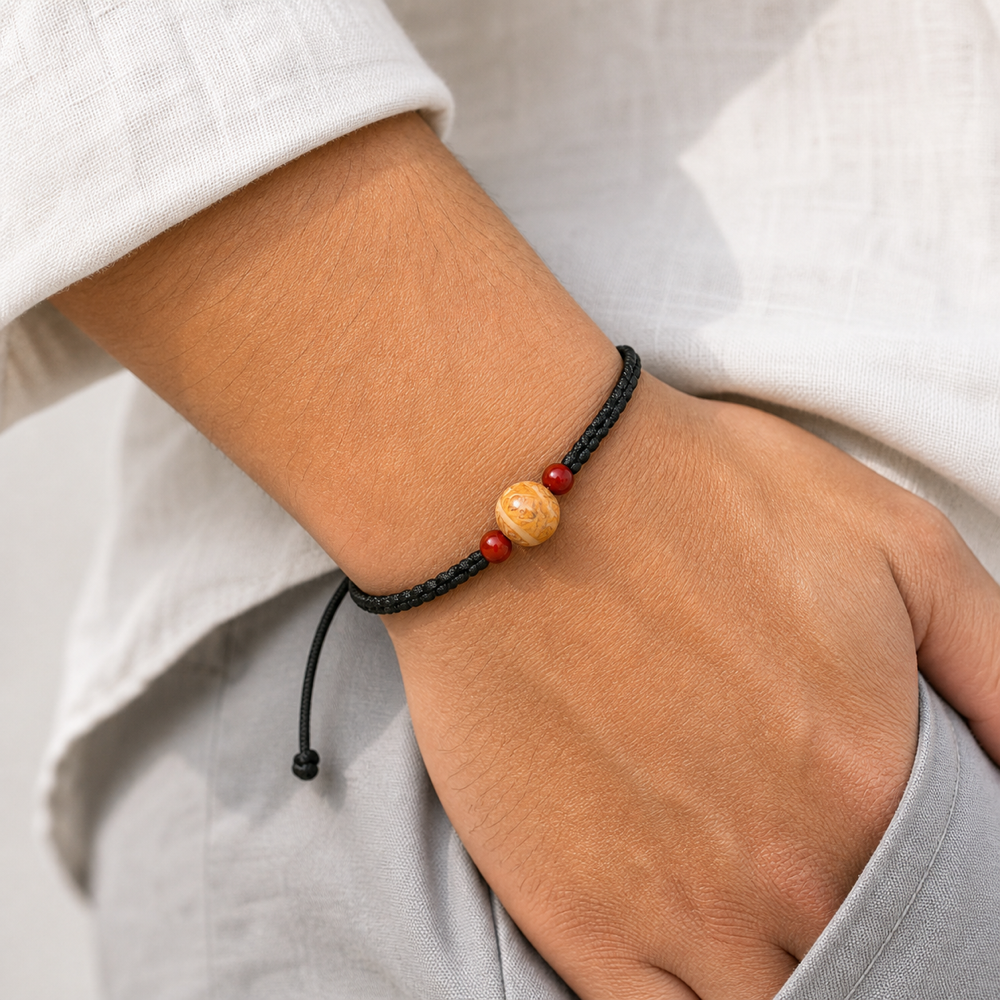 SutraSpark Tibetan Dzi bracelet