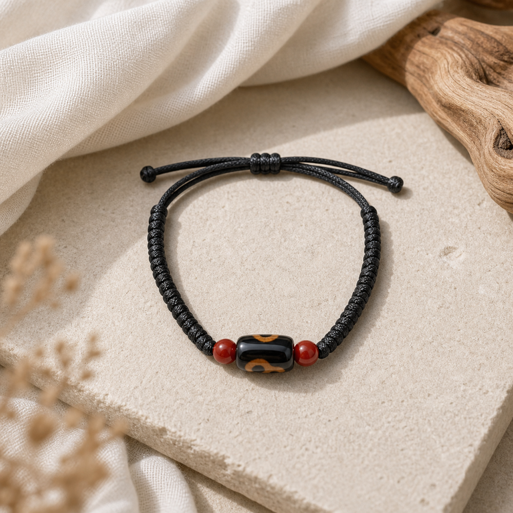 SutraSpark Tibetan Dzi bracelet