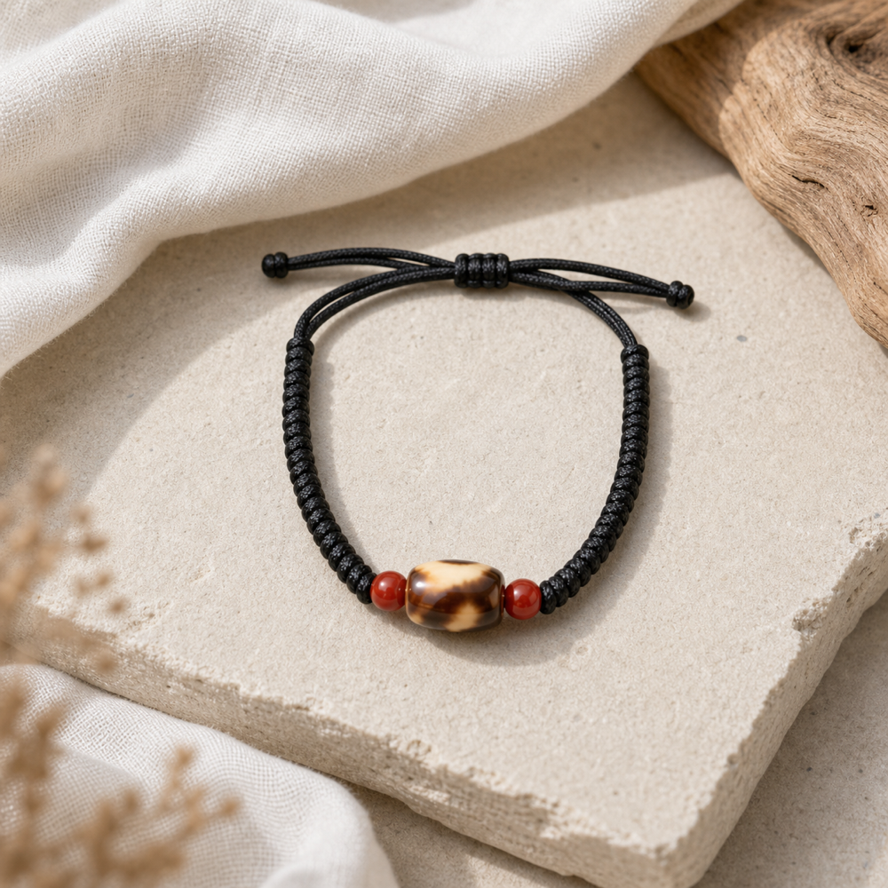 SutraSpark Tibetan Dzi bracelet