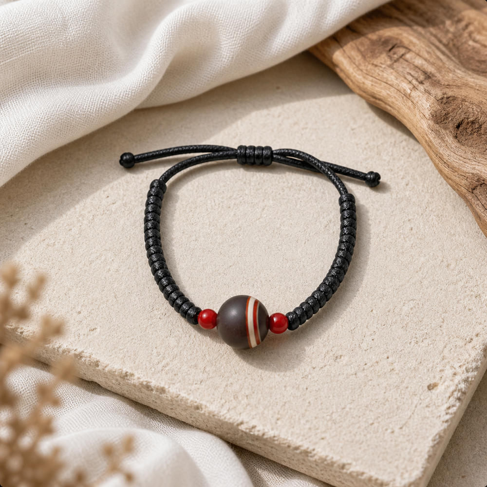 SutraSpark Tibetan Dzi bracelet